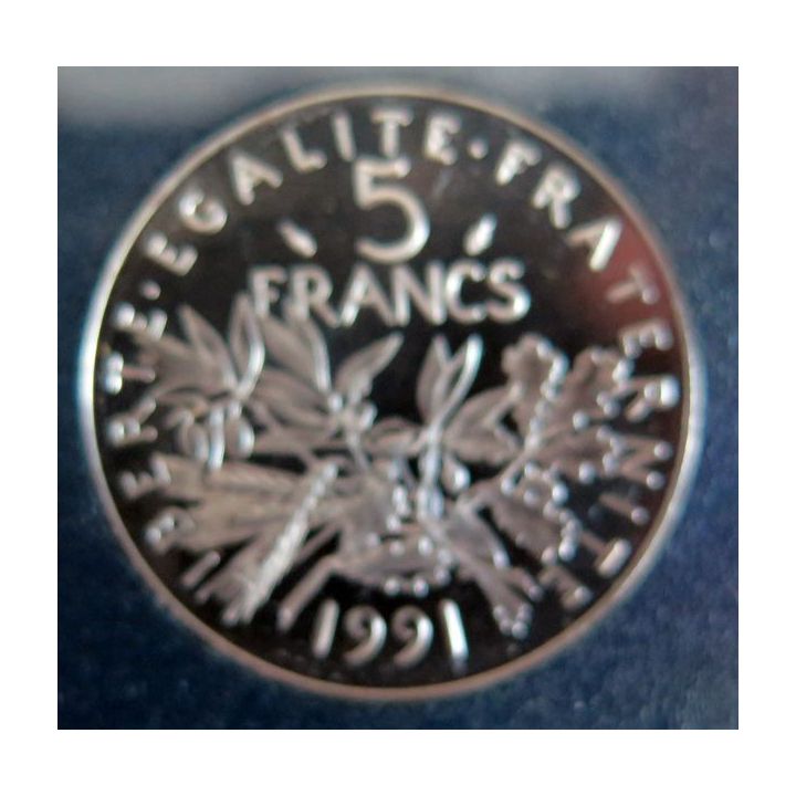 FRANCE : Coffret Belle épreuve 1991 de 1c à 100 francs argent n° 6 561/10 000