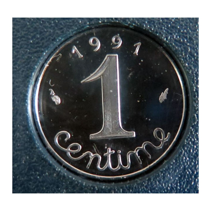 FRANCE : Coffret Belle épreuve 1991 de 1c à 100 francs argent n° 6 561/10 000