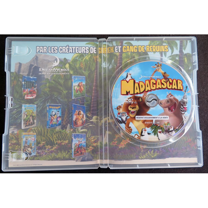 DVD : Dessin animé Madagascar par l'équipe de Shrek et Gang de requins