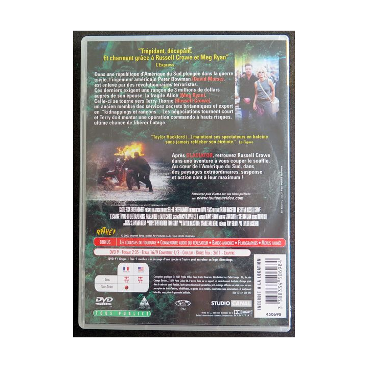 DVD :  Film L'échange avec mes Ryan et Russell Crowe