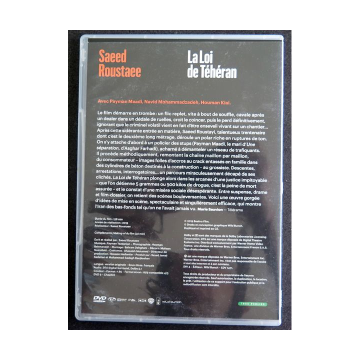 DVD :  Film La loi de Téhéran avec Saeed Roustaee