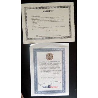 Certificat d'authenticité de la Lithographie de Toffoli Le Moulin isolé 1985
