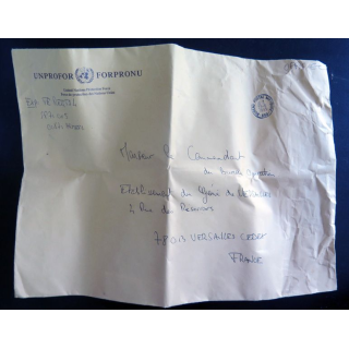 Enveloppe Unprofor - Forpronu avec tampon du bureau postal militaire 653