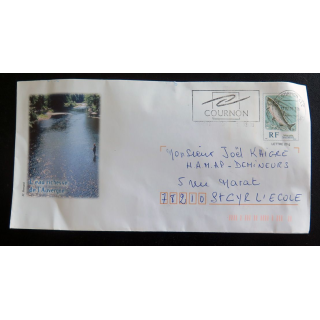 Enveloppe L'eau richesse de l'Auvergne avec Flamme de Cournon