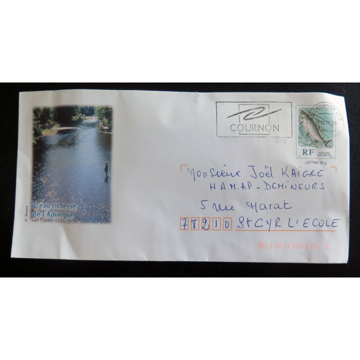 Enveloppe L'eau richesse de l'Auvergne avec Flamme de Cournon