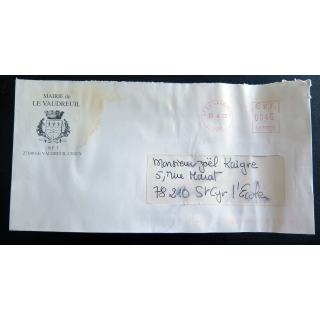 Enveloppe aux armes de la Mairie du Vaudreuil  Cournon