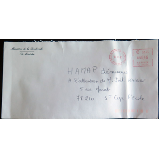 Enveloppe à l'en tête du Ministre de la Recherche Le Ministre
