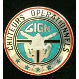 Brevet des chuteurs opérationnels du GIGN prestige translucide argent