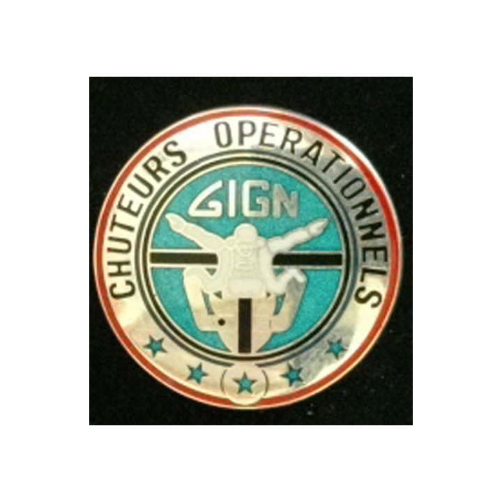 Brevet des chuteurs opérationnels du GIGN prestige translucide argent