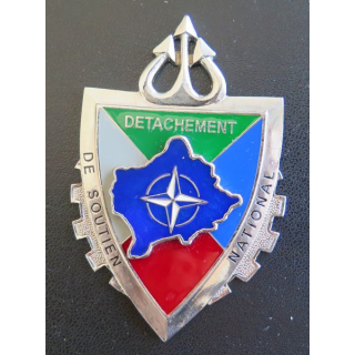 TRAIN : Plaque, du détachement de soutien national (DSN) au Kosovo opération trident hauteur 8,6 cm