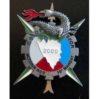 TRAIN : insigne du régiment de commandement et de soutien (RCS), 10° Mandat SFOR Delsart n° 329