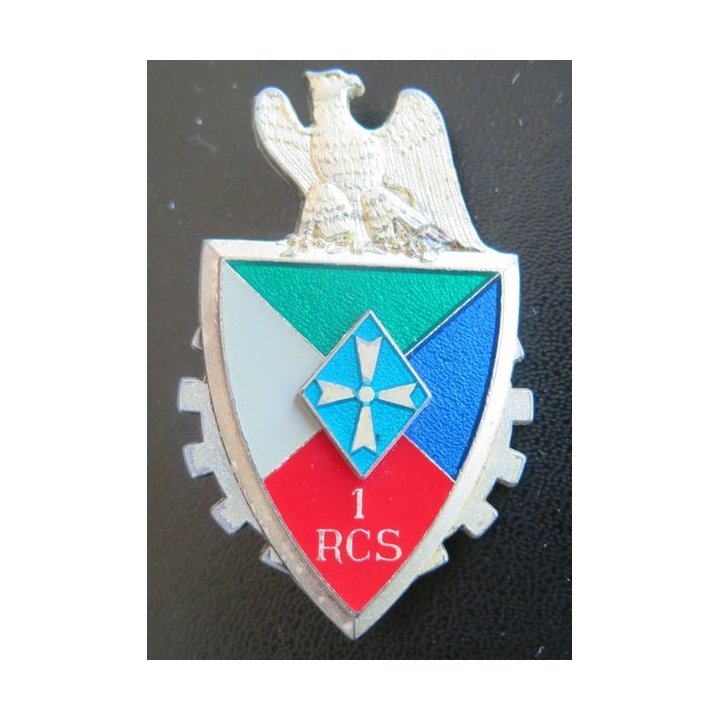 1° RCS : 1° Régiment de Commandement et de Soutien DELSART G. 2606, translucide et argenté.