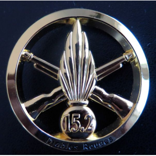 152° RI : insigne de béret du15.2° régiment d'infanterie Diables rouges Super Trophée 90