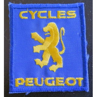 Vieil insigne tissu des cycles peugeot §,5 x 7,3 cm 