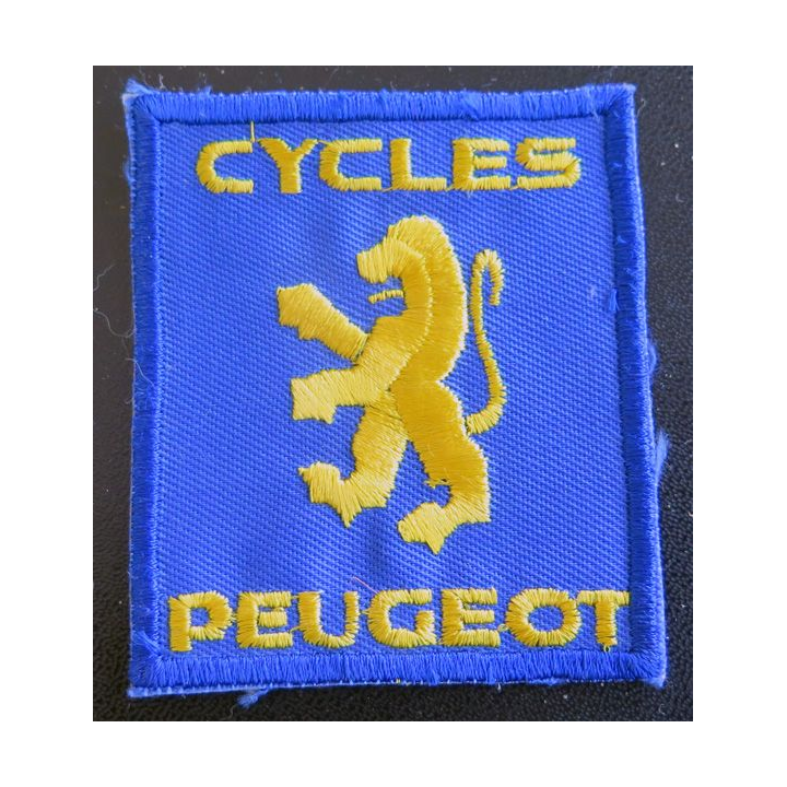 Vieil insigne tissu des cycles peugeot §,5 x 7,3 cm 