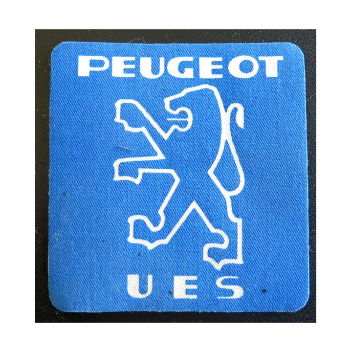 Insigne plastifié Peugeot UES 9 x 9 cm
