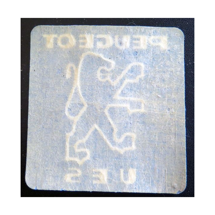 Insigne plastifié Peugeot UES 9 x 9 cm