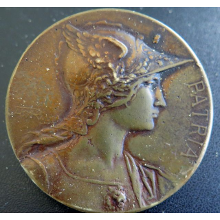 Médaille de la Marianne casquée de diamètre 6,5 caves accroche arrière
