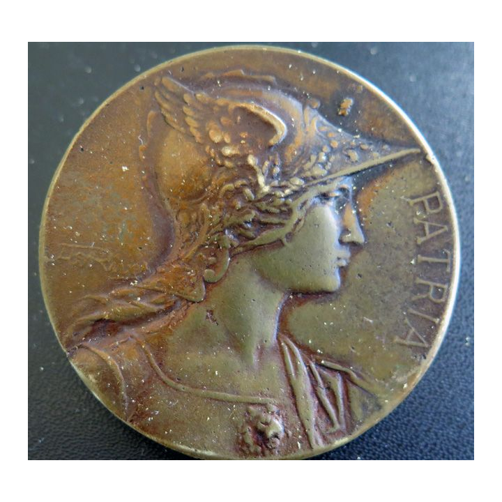 Médaille de la Marianne casquée de diamètre 6,5 caves accroche arrière
