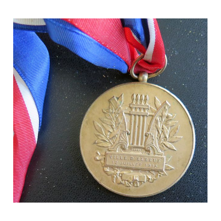 Médaille de la ville d'Elbeuf 12 juillet 1914