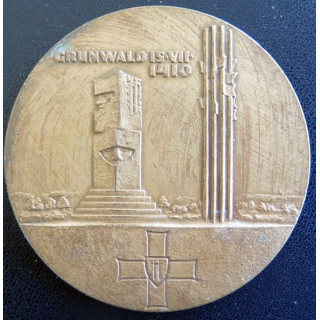 Médaille de la Police polonaise Grunwald 15 VII 1410 en bronze diamètre 7 cm 