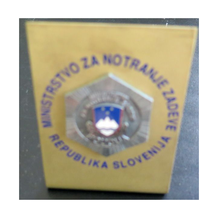 Médaille Plaque de la Police slovène Ministrstvo za notranje zadeve