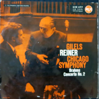 Disque vinyl 33 t  Gilels Reiner & Chicago Symphony - Brahms Concerto N° 2 Emil Gilels RCA