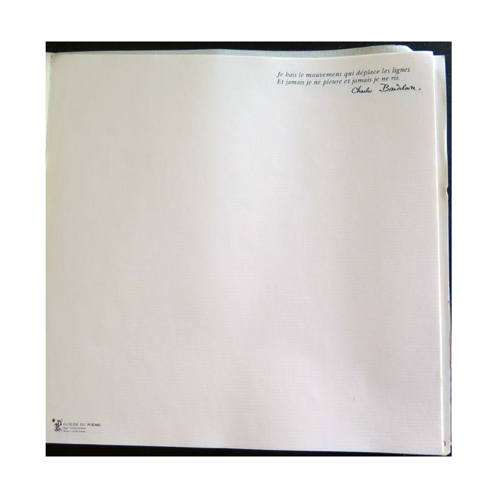 Poèmes - missives de Charles Baudelaire