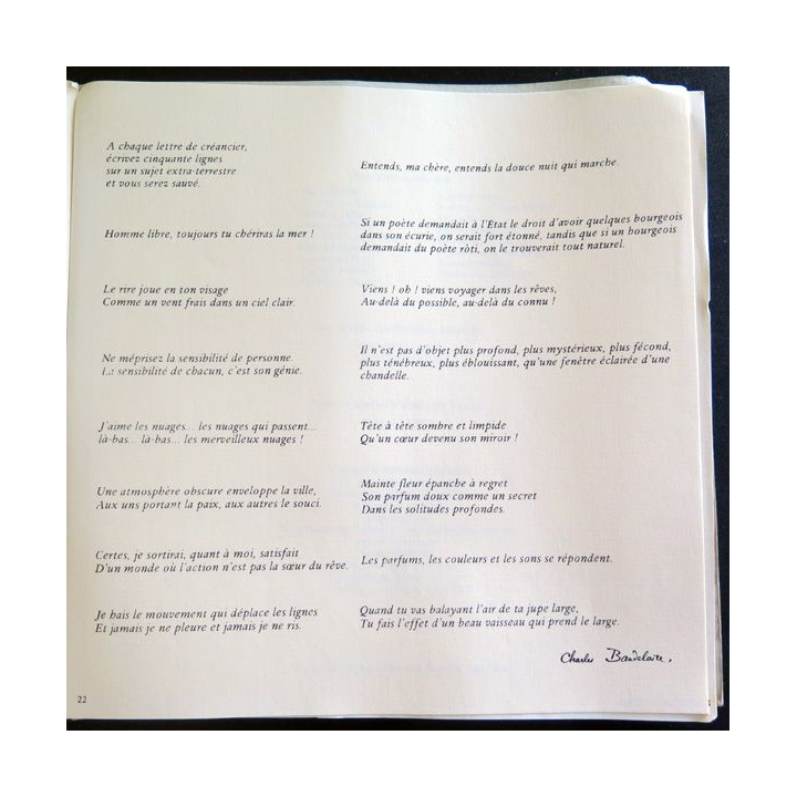 Poèmes - missives de Charles Baudelaire