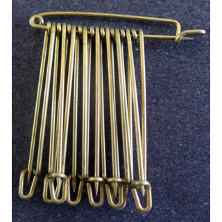 MILITARIA : lot de 10 épingles en laiton de dimensions 5,5 cm