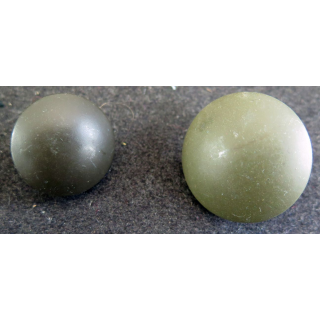 Lot de deux boutons de capote vert armée de 2,5 cm et de 2 cm