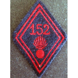 LOSANGE DE BRAS MODÈLE 45 :  troupe du 152° régiment d'infanterie