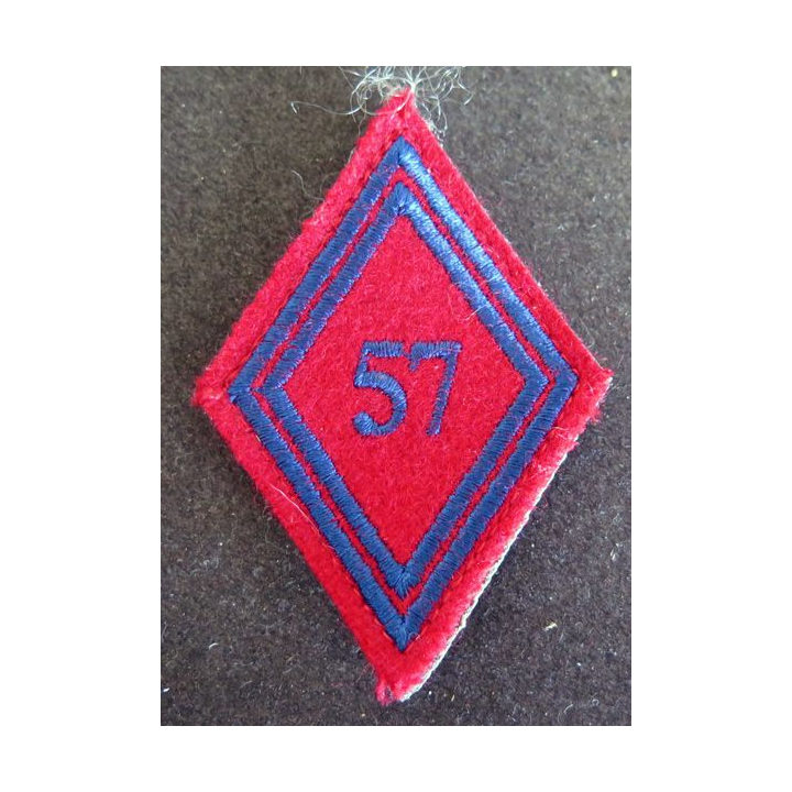 LOSANGE DE BRAS MODÈLE 45 : troupe du 57° régiment d'artillerie sur scratch