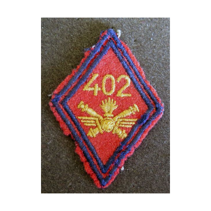 LOSANGE DE BRAS MODÈLE 45 : 402° régiment d'artillerie antiaérienne troupe