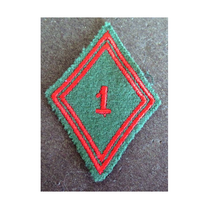 LOSANGE DE BRAS MODÈLE 45 : troupe du 1° régiment du train