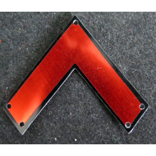 paire de galons métalliques de 1° Classe rouge à coudre