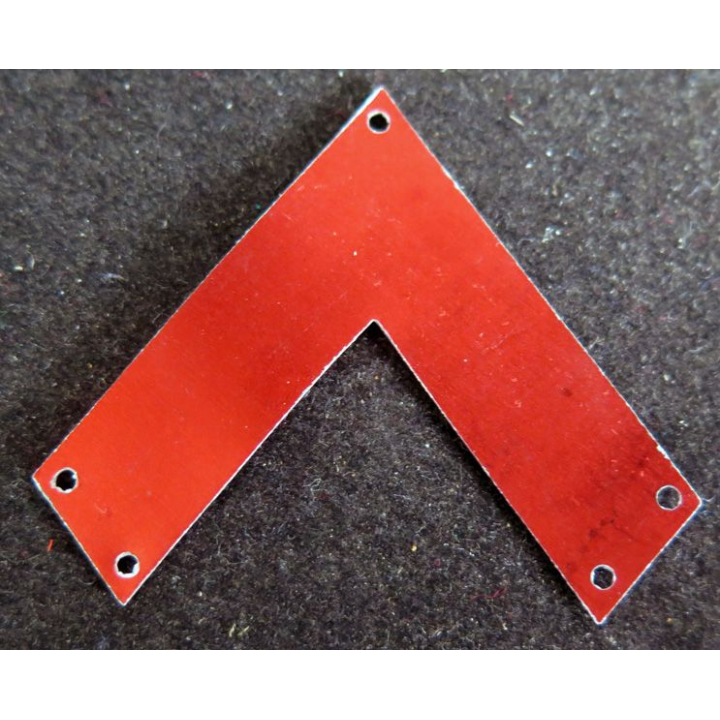 paire de galons métalliques de 1° Classe rouge à coudre