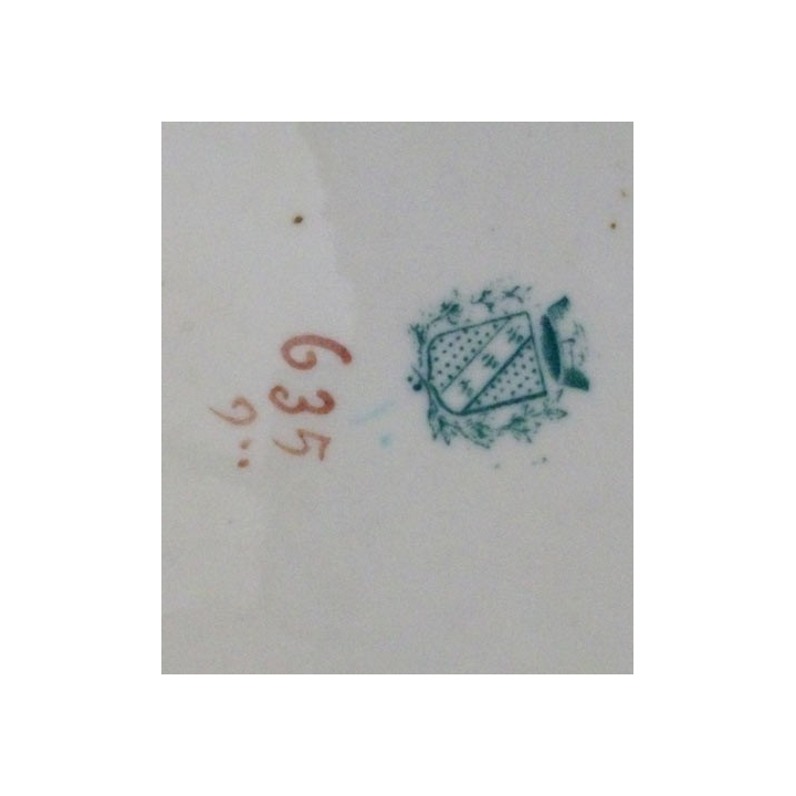 PLAT EN CÉRAMIQUE DE LORRAINE SÉRIE 635 BLEU TURQUOISE