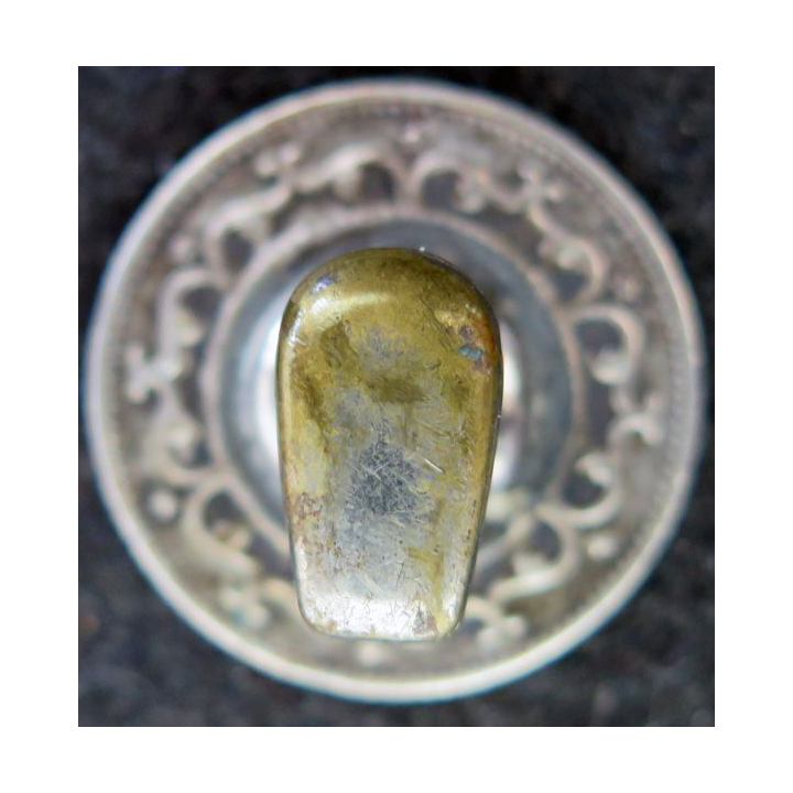 FRANCE TUNISIE : pièce de 1 franc argent du protectorat français monté en boutonnière
