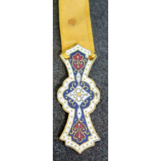 Broche ou bracelet ou pendentif en émail hauteur 4 cm