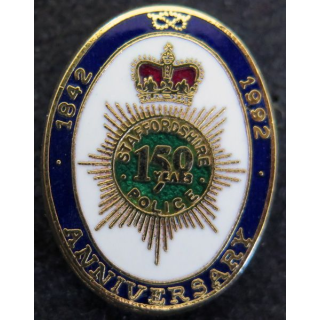 Pin's du 150° Anniversaire de la Police de Staffordshire 1842 - 1992