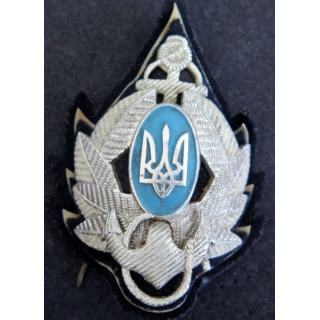UKRAINE : insigne de coiffe de la marine ukrainienne 8 cm de hauteur