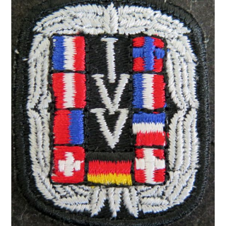 ALLEMAGNE : Insigne tissu de IVV International Volkssportverband argenté