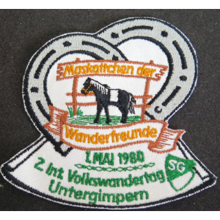 ALLEMAGNE : Insigne tissu de Muskattchen der Wanderfreunde 1° mai 1980