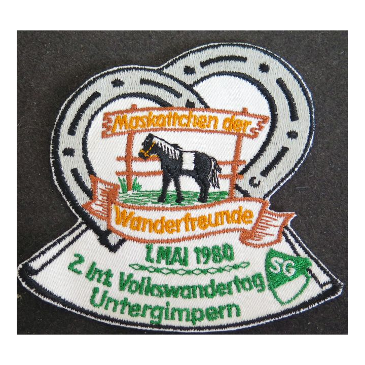 ALLEMAGNE : Insigne tissu de Muskattchen der Wanderfreunde 1° mai 1980