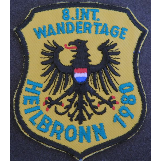 ALLEMAGNE : nsigne tissu de la 8° Internationale journée de randonnée Heilbronn 1980