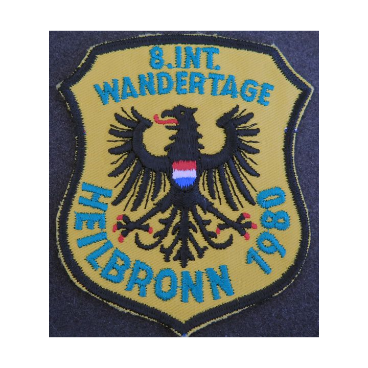 ALLEMAGNE : nsigne tissu de la 8° Internationale journée de randonnée Heilbronn 1980