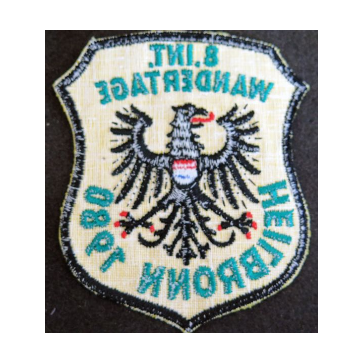 ALLEMAGNE : nsigne tissu de la 8° Internationale journée de randonnée Heilbronn 1980
