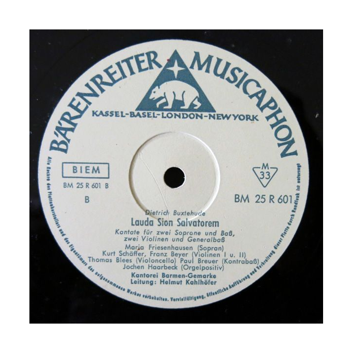 Disque 33 t Cantate Domino - Lauda Sion Salvatorem Editions Barenreiter Musicaphon