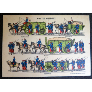 Carte postale Epinal Convoi militaire